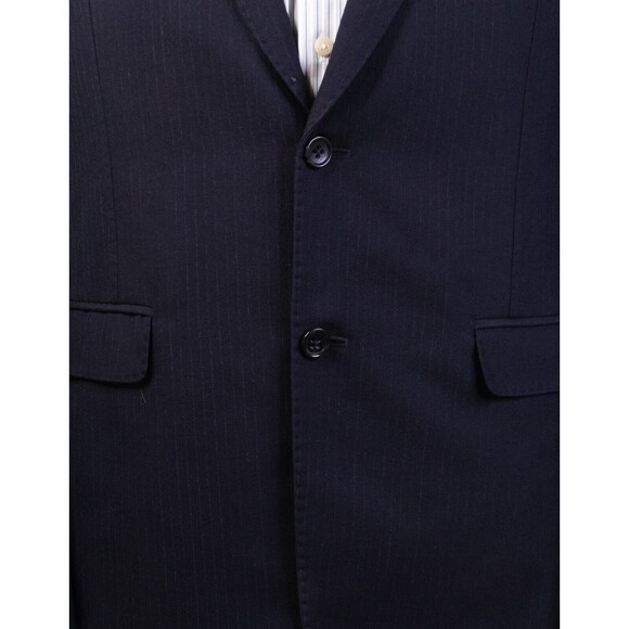 Banana Republic Mens Blazer Blue Striped 100% Wool Suit Jacket Sport Coat 38R - Picture 7 of 13